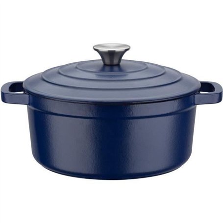 Marmite fonte massive - GSW - BLUE MAGIC - 20 cm - Ronde - Induction - Bleu