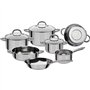 Set 10 pcs batterie de cuisine - GSW - MONTREAL - Induction - Acier inoxydable
