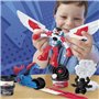 Play-Doh Captain America, coffret Moto tranchante avec figurine flexible, 3 accessoires et pâte a modeler, des 4 ans, Marvel
