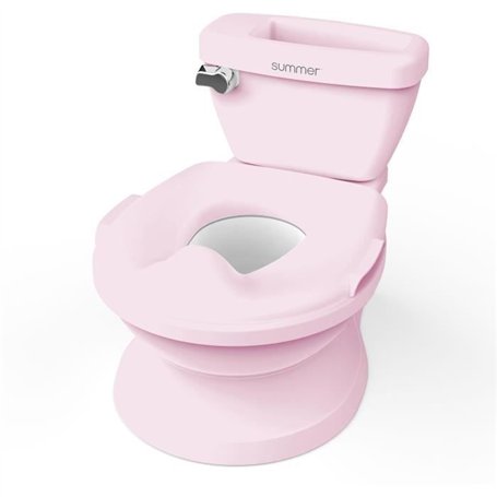 INGENUITY Mini Toilette fille avec Réducteur de Toilette enfant inclus, Chasse d'eau musicale