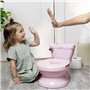 INGENUITY Mini Toilette fille avec Réducteur de Toilette enfant inclus, Chasse d'eau musicale