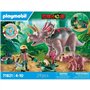 PLAYMOBIL 71821 Tricératops avec bébé et explorateur, Dinos, 29 pieces, Des 4 ans