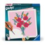 CreArt 20x20 cm Poppy bouquet, Loisir créatif, Adulte, Peinture par numéros, 25519, Ravensburger