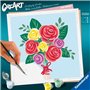 CreArt 20x20 cm Bouquet de roses, Loisir créatif, Adulte, Peinture par numéros, 25520, Ravensburger