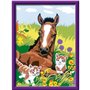 CreArt Kids 18x24cm Cheval et chatons, Kit de peinture par numéros Numéro d'Art, Des 7 ans, 25840, Ravensburger