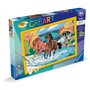 CreArt Kids 31x21cm Horde de chevaux, Kit de peinture par numéros Numéro d'Art, Des 9 ans, 25846, Ravensburger