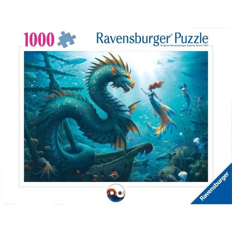 Image secondaire de Puzzle 1000 pieces Dragon, sirene et tortues des profondeurs, des 14 ans, Monstre, 12001434, Ravensburger
