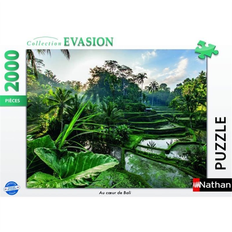 Image secondaire de Puzzle 2000 pièces Au cœur de Bali, Adultes et enfants de plus de 14 ans, Collection Évasion, 12001518, Nathan