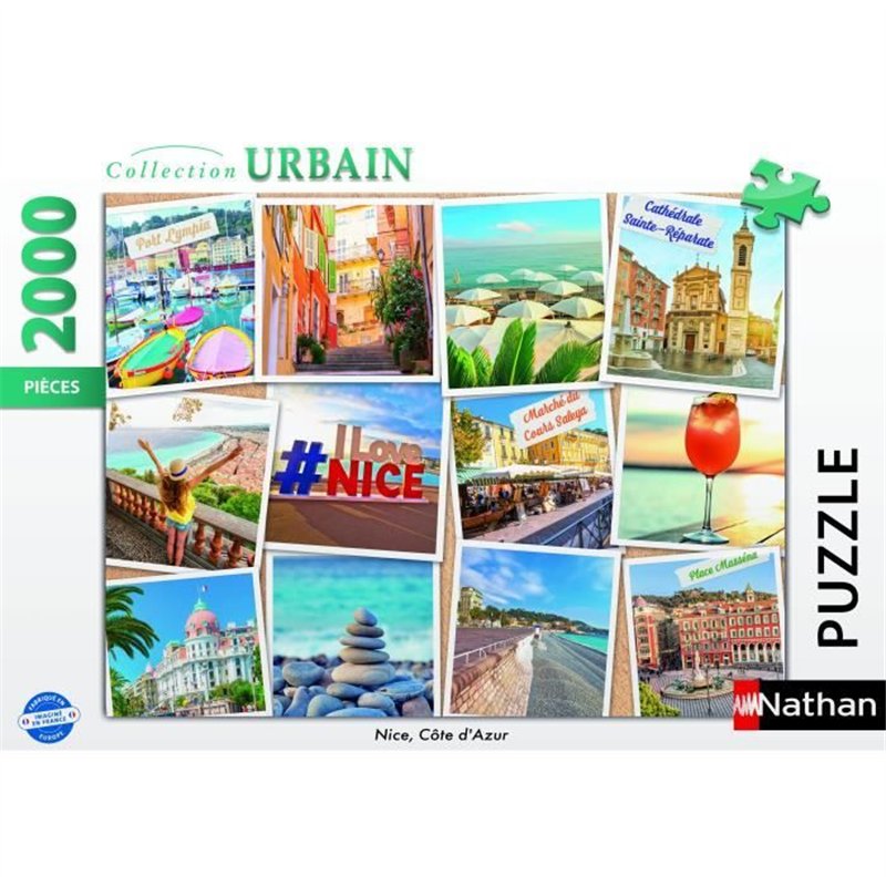 Image secondaire de Puzzle 2000 pieces Nice, Côte d'Azur, Adultes et enfants des 14 ans, Collection Urbain, France, 12001613, Nathan