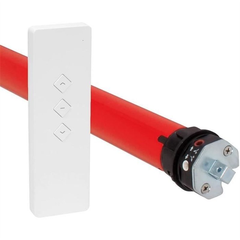 Moteur volet roulant radio + télécommande RM30MMB - SUPERROLLO - SR20935 - Diamètre 60 mm - 30 Nm - Poids max tablier 66 kg