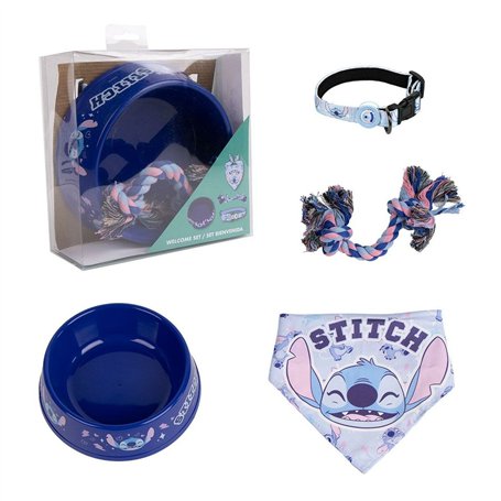 Coffret cadeau Stitch Bleu Multicomposition Chien 4 Pièces