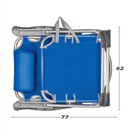 Chaise de Plage Colorbaby 48 x 60 x 90 cm Bleu