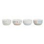 Bol DKD Home Decor 4 Unités Grès 460 ml (12 x 12 x 6,5 cm)