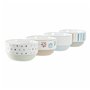 Bol DKD Home Decor 4 Unités Grès 460 ml (12 x 12 x 6,5 cm)