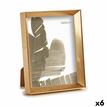 Cadre photo WPC0235MG-3 Doré verre Plastique (6 Unités)