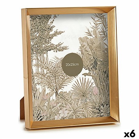 Cadre photo WPC0235MG-4 Doré verre Plastique (6 Unités)