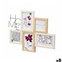Cadre photo 411408K Naturel Métal Bois MDF (8 Unités)