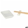 Set de sushi Kinvara 1249SJ4111 Blanc Bambou Porcelaine (12 Pièces) (6 Unités)