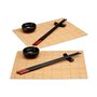 Set de sushi Kinvara SJ4702 Noir Naturel Bambou Vaisselle (8 Pièces) (6 Unités)