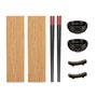 Set de sushi Kinvara SJ4702 Noir Naturel Bambou Vaisselle (8 Pièces) (6 Unités)