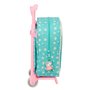 Cartable à roulettes Peppa Pig Pretty flowers Jaune Menthe 22 x 27 x 10 cm