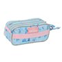 Trousse Fourre-Tout Triple Frozen Ice magic Bleu clair 21,5 x 10 x 8 cm