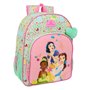 Cartable Disney Princess Bloom Vert Rose 33 x 42 x 14 cm