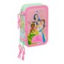 Trousse Scolaire avec Accessoires Disney Princess Bloom Rose Aigue marine 12,5 x 19,5 x 5,5 cm 37 Pièces