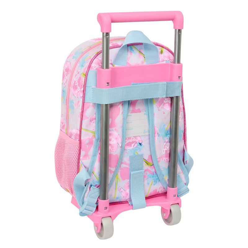 Image secondaire de Cartable à roulettes Barbie Painterly Rose Bleu ciel 26 x 11 x 67 cm 26 x 34 x 11 cm