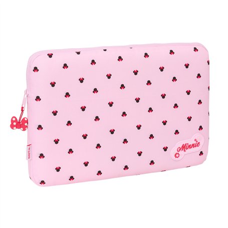 Housse d'ordinateur portable Minnie Mouse Naive Rose 15,6'' 39,5 x 27,5 x 3,5 cm