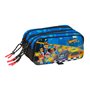 Trousse Fourre-Tout Triple Hot Wheels Let's race Bleu Noir 21,5 x 10 x 8 cm
