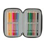 Pochette à crayons triple Safta Urban style Bleu Gris 12,5 x 19,5 x 5,5 cm 37 Pièces