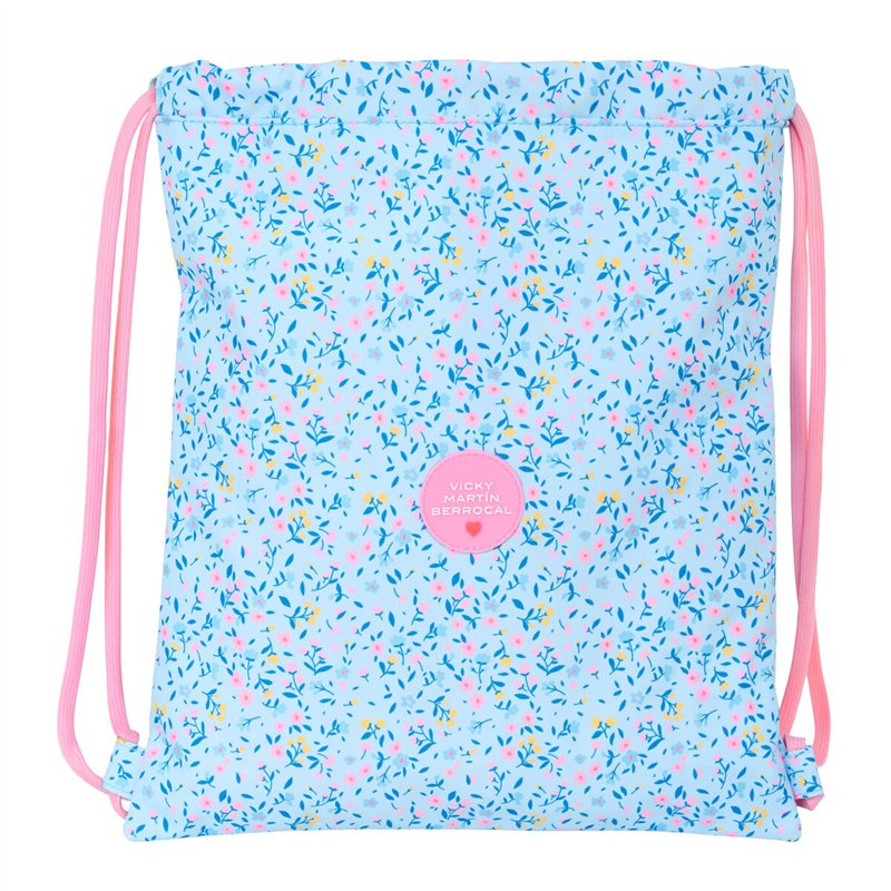 Sac à dos serré par des ficelles Vicky Martín Berrocal Paraíso Bleu Rose 35 x 40 x 1 cm