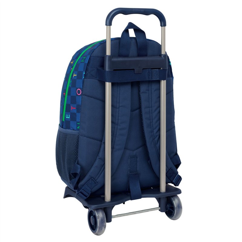 Image secondaire de Cartable à roulettes Benetton Damero Blue marine 30 x 46 x 14 cm