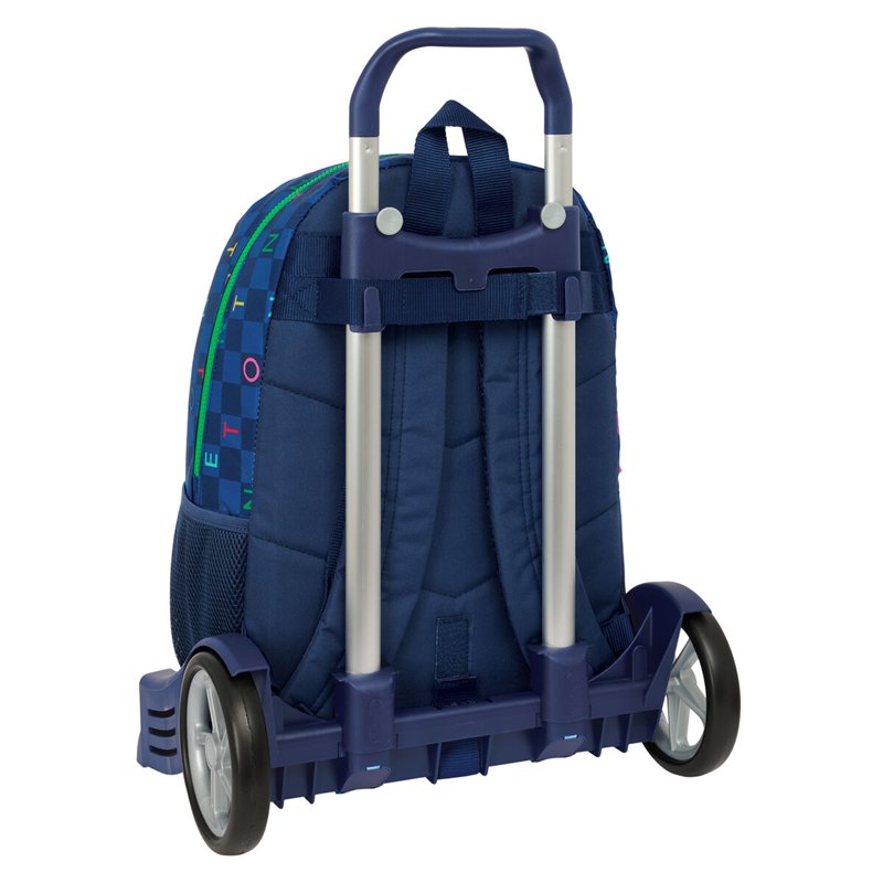 Image secondaire de Cartable à roulettes Benetton Damero Blue marine 30 x 46 x 14 cm
