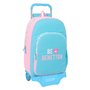 Cartable à roulettes Benetton Unique Rose Turquoise 30 x 46 x 14 cm