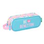 Trousse Fourre-Tout Double Benetton Unique Rose Turquoise 21 x 8 x 6 cm