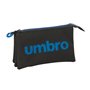Trousse Fourre-Tout Triple Kelme Jet black Noir 22 x 12 x 3 cm
