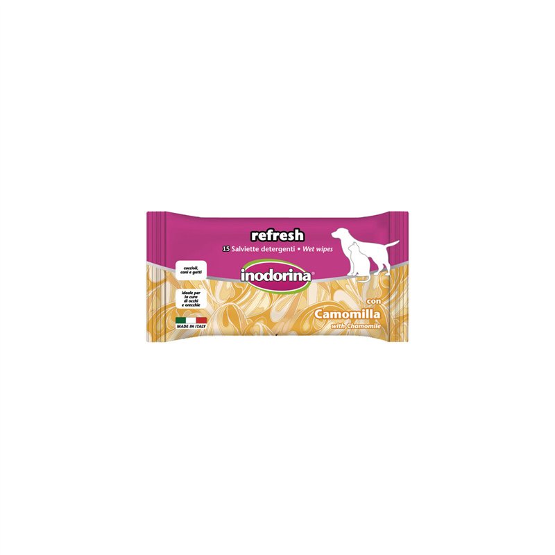 Image secondaire de Lingettes humides pour animaux domestiques Inodorina Refresh 24 Unités