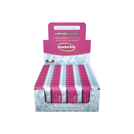 Lingettes humides pour animaux domestiques Inodorina Talco 60 Unités