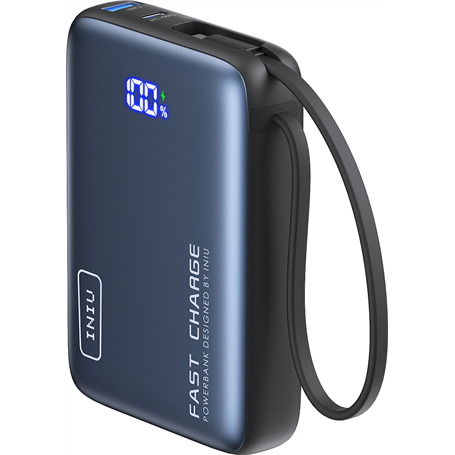 Powerbank Pocket 20000mAh 2 ports USB A+C Noir Iniu