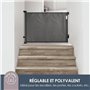 Extra haute barriere de sécurité rétractable - DREAMBABY - 60 a 140 cm H90 cm - Noir