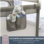Parc Explore - DREAMBABY - 6 côtés avec base en tissu et cadre rembourré - Ø 1,40 m - H 70 cm - Taupe