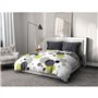 Parure de lit microfibre - HOME LINGE PASSION - BULLES DE REVE - Housse 240 x 260 cm + 2 taies d'oreiller 63 x 63 cm - Gris
