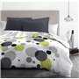 Parure de lit microfibre - HOME LINGE PASSION - BULLES DE REVE - Housse 240 x 260 cm + 2 taies d'oreiller 63 x 63 cm - Gris