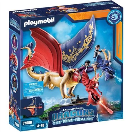 PLAYMOBIL - Dragons Nine Realms: WuWei & Jun - Jouet pour Enfant - 2 personnages et accessoires