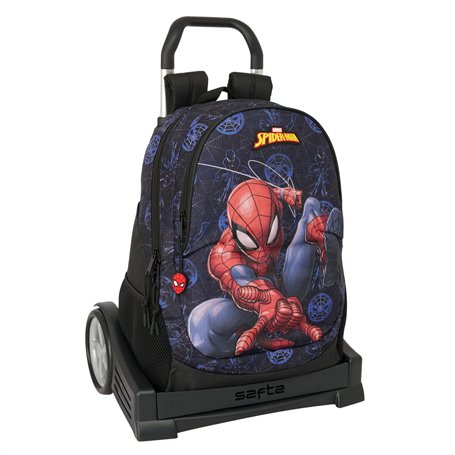 Cartable à roulettes Spider-Man Attack Noir 32 x 44 x 16 cm