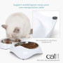 Gamelle pour chat - CATIT - PIXI - 2 x 200ml - Double - Bols en acier inoxydable amovibles - Blanc