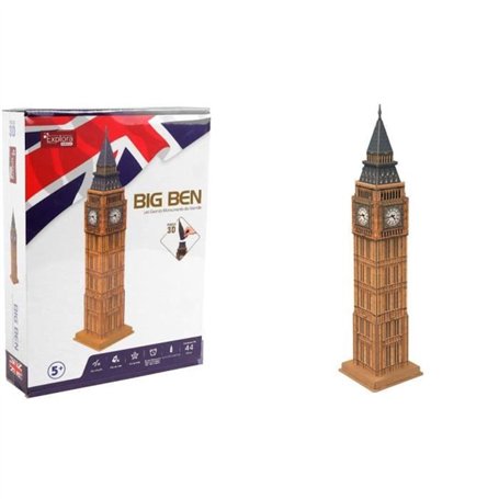 Puzzle 3D - Big Ben - Jeu de construction - EXPLORA - 44 pieces - Des 5 ans
