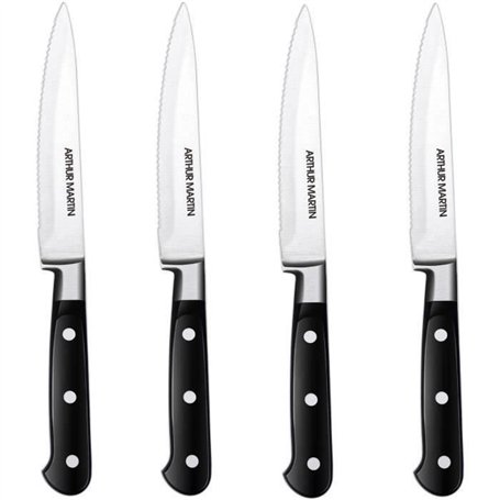 Set de couteaux - ARTHUR MARTIN - AMC1650 - 4 couteaux a steak - 4 pieces - Noir